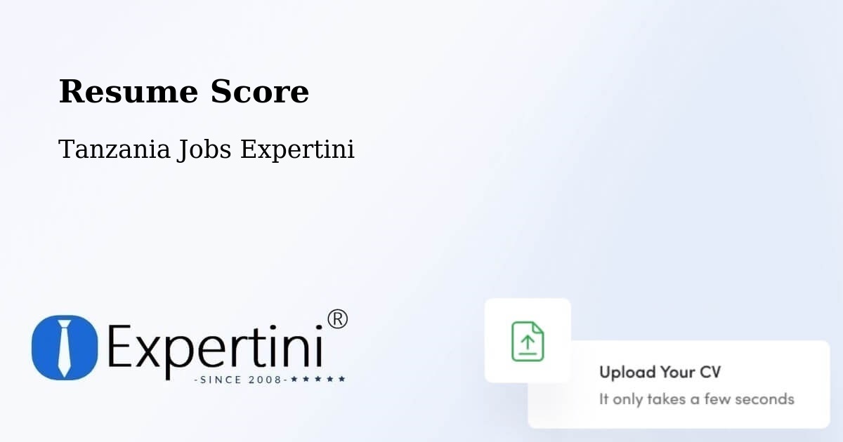 Resume Score & Job Description Match Tool – Bugarama - Tanzania Jobs Expertini